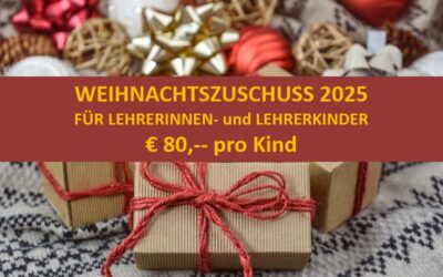 Weihnachtszuschuss 2025 für Lehrerkinder